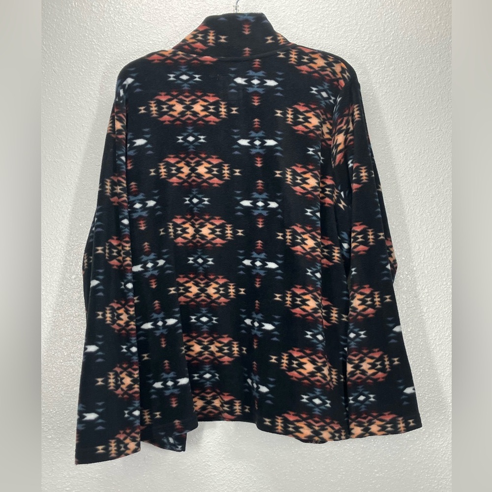 Cotton & Rye Fleece Jacket 1/4 Zip w/ Pockets Aztec Western WOMENS EXTRA LARGE - Picture 3 of 10